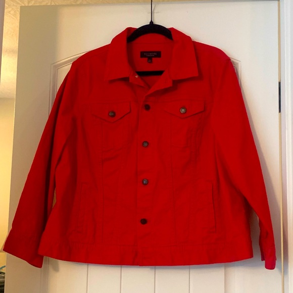 Talbots Jackets & Coats Nwot Talbots Petite Red Jean Jacket Poshmark